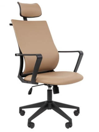 Кресло руководителя Chairman 545 экокожа Бежевый_0