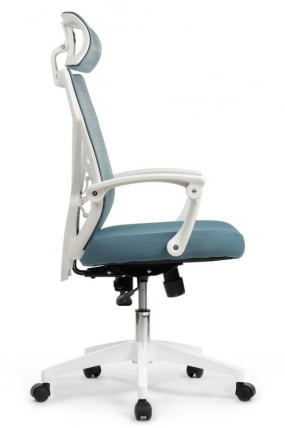 Кресло Oliver RCH W-203AC Белый пластик/Синий_1