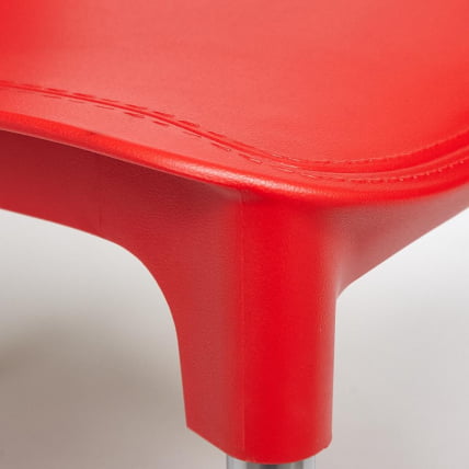 Стул GENIUS (mod 75) металл/пластик, 46x56x84cм, красный/ножки хром_5