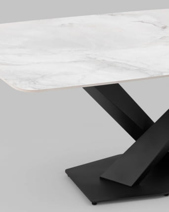 Стол обеденный Belle 180х90 Белый мрамор_2