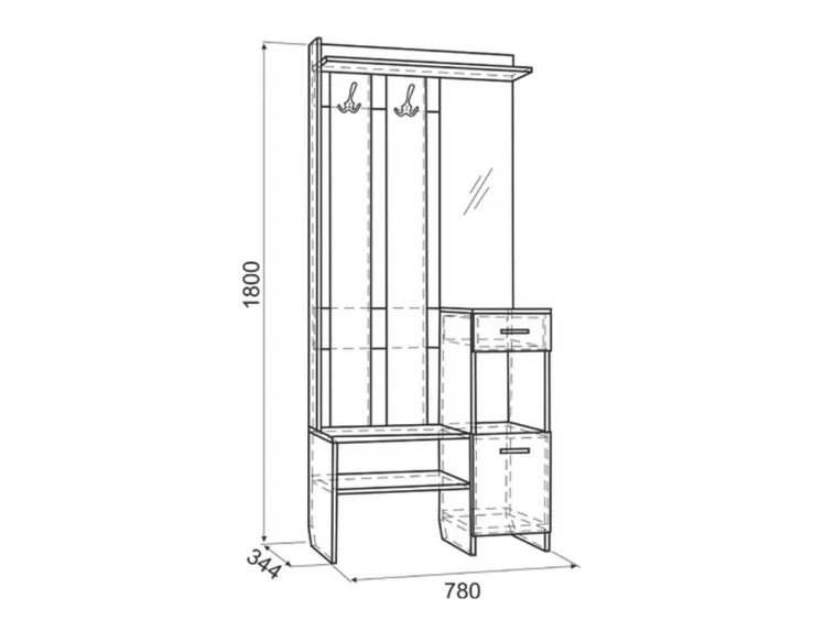 Прихожая Яр PR-0025 Дуб млечный Венге_1