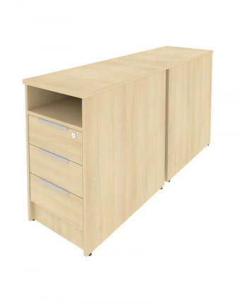 Тумба приставная двойная Metal System Б.ТП-2 Акация/Серый_0