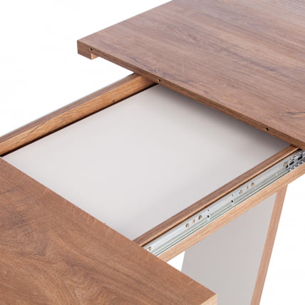 Стол обеденный VOX ЛДСП, 132-172x85x75,5 см, Дуб Канзас/Пепел_12