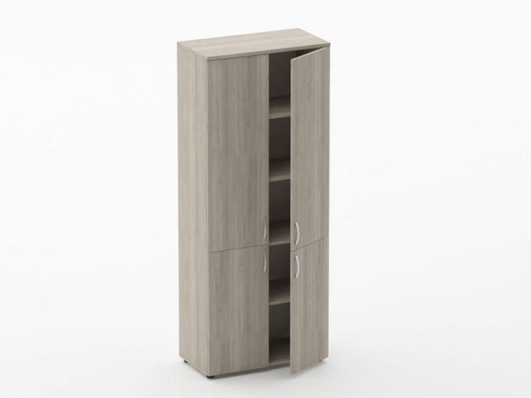 Шкаф высокий закрытый Glassy 6.19.131 Дуб сантана светлый_1