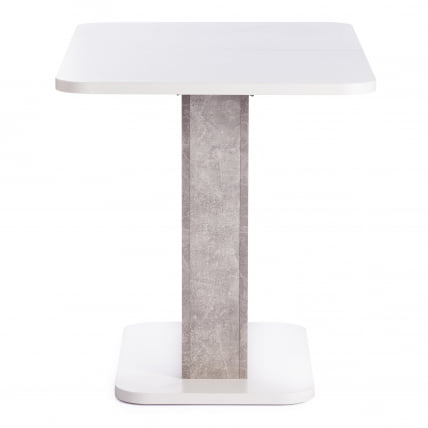Стол обеденный GENT ЛДСП, 110-145x68,6x75,5 см, Белый/Бетон_2