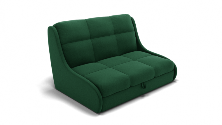 Диван Куба 800 (ЗР) Цвет фасада: Зеленый; Тип: Прямой; Материал фасада: Металл/Велюр_0