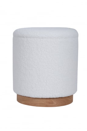 Пуф с ящиком Долли L тедди Белый_0