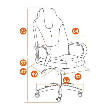 Кресло NEO 2 (22) флок Черный/серый 35/29_14