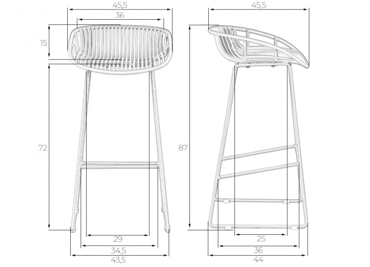 Стул барный ДОБРИН ФРАНК (светло-серый) / DOBRIN FRANK_8