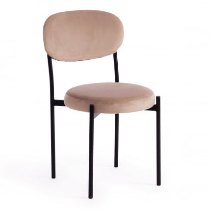 Стул REVO (mod. 7033) ткань/металл, 47х54х82 см, высота до сиденья 47 см, бежевый barkhat 5/черный_0