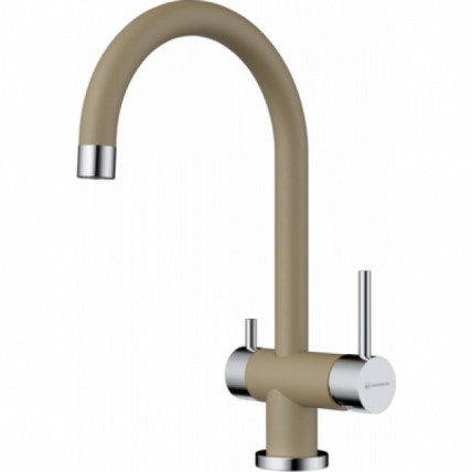 Смеситель Omoikiri Yamada-Ca Латунь/Гранит/Карамель_0