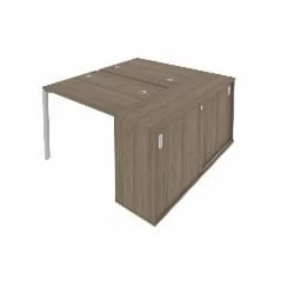 Рабочая станция с опорным шкафом-купе Metal SystemБ.Б.РС-СШК-1.1 Вяз/Серый_0
