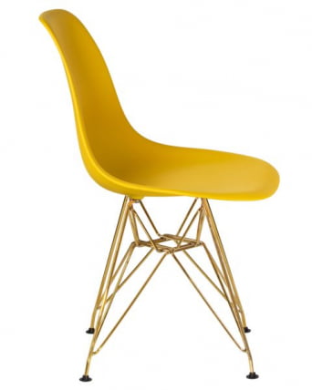 Стул обеденный ДОБРИН ДСР (ножки золотые, цвет жёлтый (Й-01)) 4 шт / DOBRIN DSR (Y-01))_3