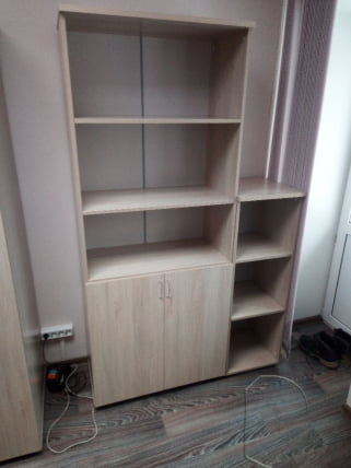 Шкаф средний открытый Twin 16.14.12 Дуб Сантана светлый_3