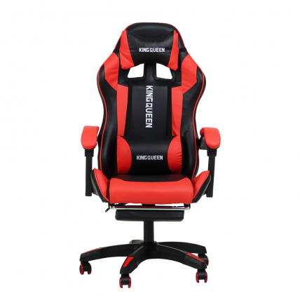Кресло 1206 KINGQUEEN цвет черный/красный с массажем 1206-black-red-mass_1