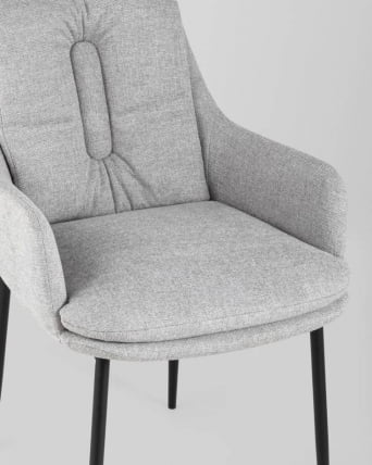 Кресло Саманта рогожка Светло-серый_7