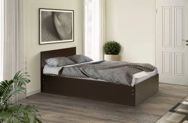 Кровать на уголках №4 1800*2000 Дуб молочный_0