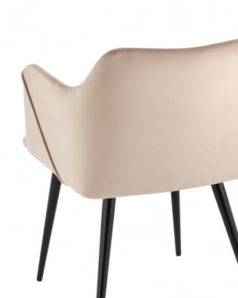 Стул с подлокотниками Джоэл велюр Бежевый_6