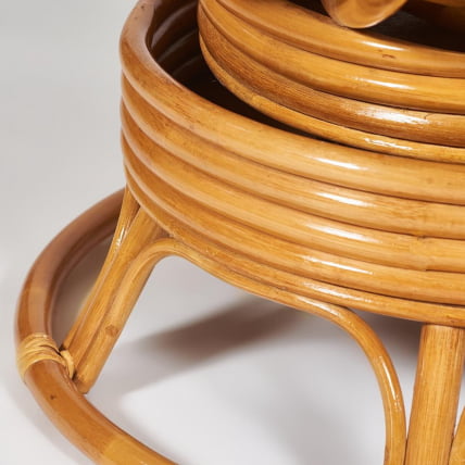 Кресло-качалка PAPASAN/ПАПАСАН w 23/01 B /с подушкой/ 115х78х104 см, Honey (мед), ткань Оранжевый, С 23_4