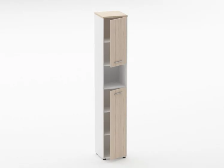 Шкаф 5 узкий закрытый, с нишей Deka 10.23.14Пр Туя/Белый_1