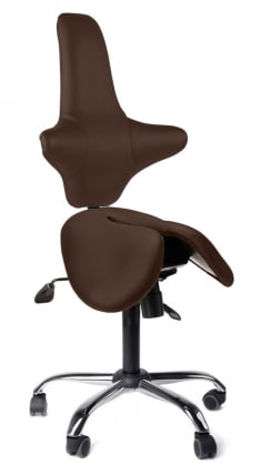 Раздвоенное кресло-седло со спинкой EZDuo Back Коричневый_0