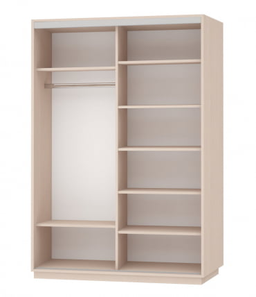 Шкаф-купе двухдверный Экспресс Дуо Экспенс 1600х2200h Дуб молочный_1