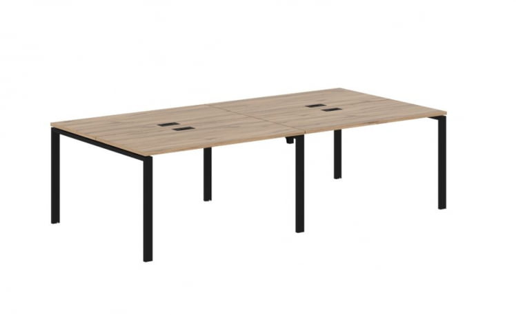 Бенч-система 4-местная EDIS EUWST 2713 Дуб Денвер светлый Черный_0