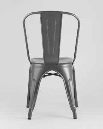 Стул TOLIX с высокой спинкой Серебристый матовый_5