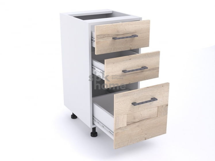 Стол с ящиками СЯ-40, Дублин (400*470*820) Дуб галифакс белый, 21616 _1