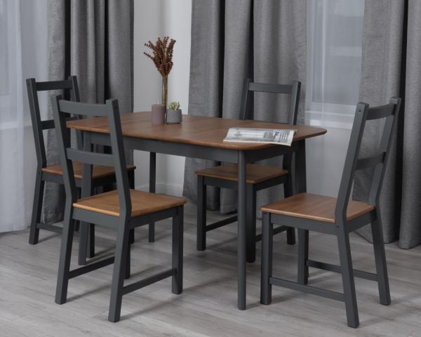 Стол Соната Люкс/ Sonata Lux table, 120х75х73 см массив сосны, антик /графит, 120х75х73 см_6