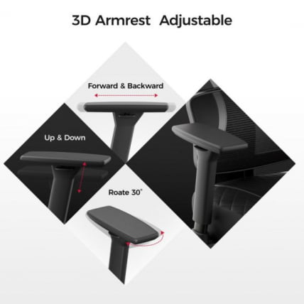 Эргономичное компьютерное кресло (для геймеров) Eureka Norn, Grey_9