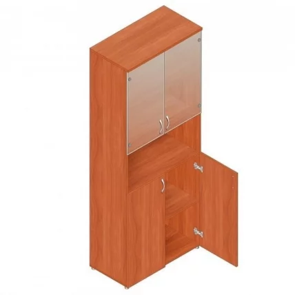 Шкаф для документов с тонированными стеклами Р.Ш-4СТ вишня Оксфорд_0