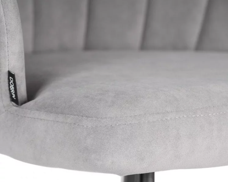 Стул обеденный DOBRIN NAOMI (ЭМАЛЬ ЧЕРНЫЙ МУАР велюр Catania Smoke)_6