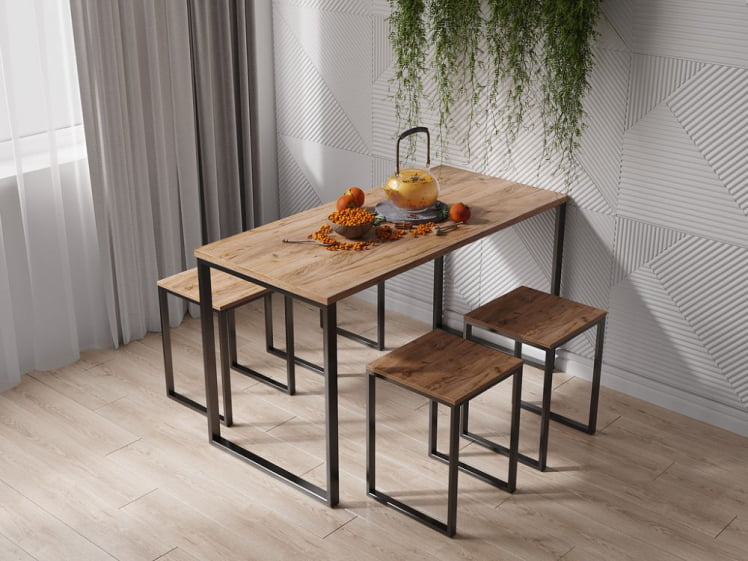 Стол обеденный SANVUT СтК120 Дуб крафт_0