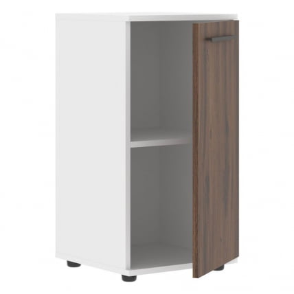 Шкаф колонка с глухой малой дверью EDIS ELCS 42.1 Дуб Денвер темный Мокко Белый_1