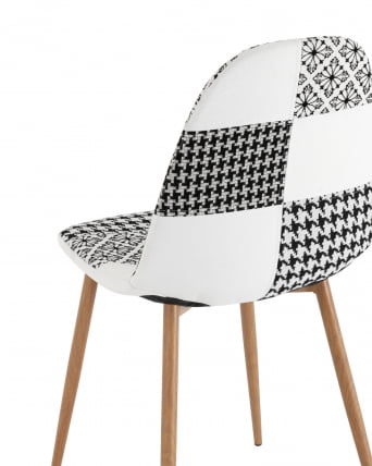 Стул Валенсия SN Пэчворк черно-белый_5