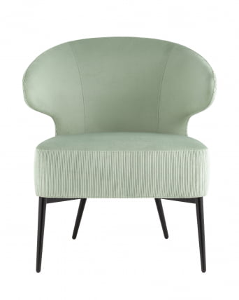 Кресло лаунж Royal Stripes велюр Фисташковый_2