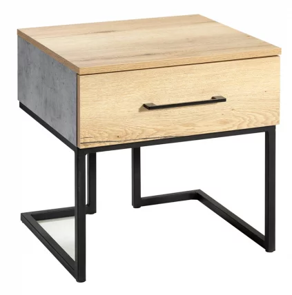 Тумба прикроватная Loft Дуб натур/Бетон_1