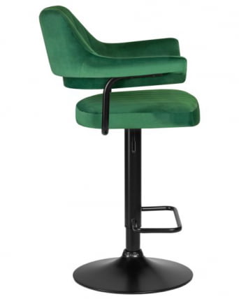 Стул барный ДОБРИН CХАРЛЙ БЛАCК (зеленый велюр (МДЖ9-88)) 2 шт / DOBRIN CHARLY BLACK (MJ9-88))_3
