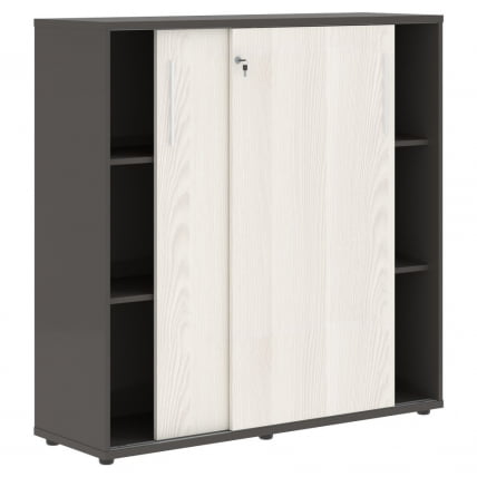 Шкаф с дверьми-купе EDIS EMC 1343 Ясень Траун Белый Мокко_1