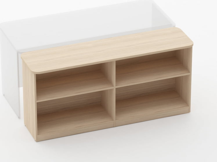 Тумба приставная к столу Glassy 3.18.104 Орех_1