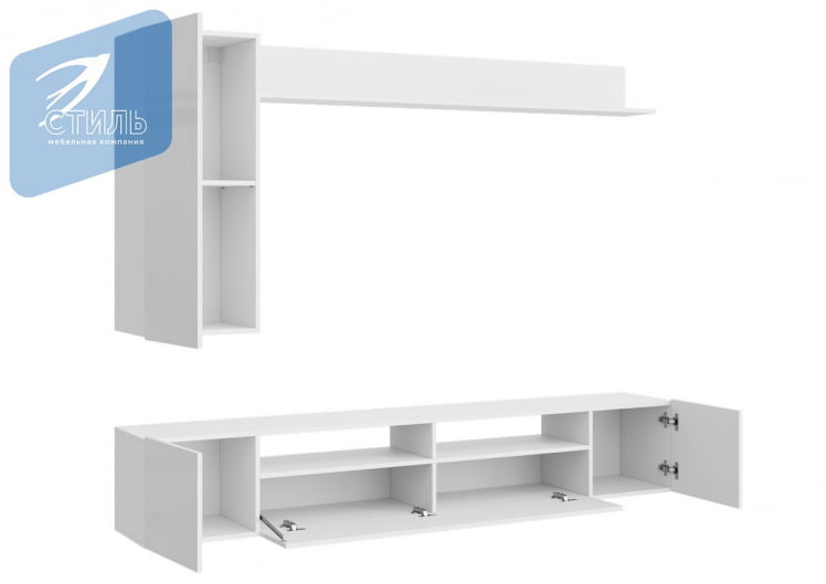 Гостиная Соло-16 Белый/Белый глянец_1