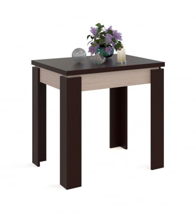 Кухонный стол СО-1 (Подстолье Беленый дуб / Столешница, ножки Венге)_1