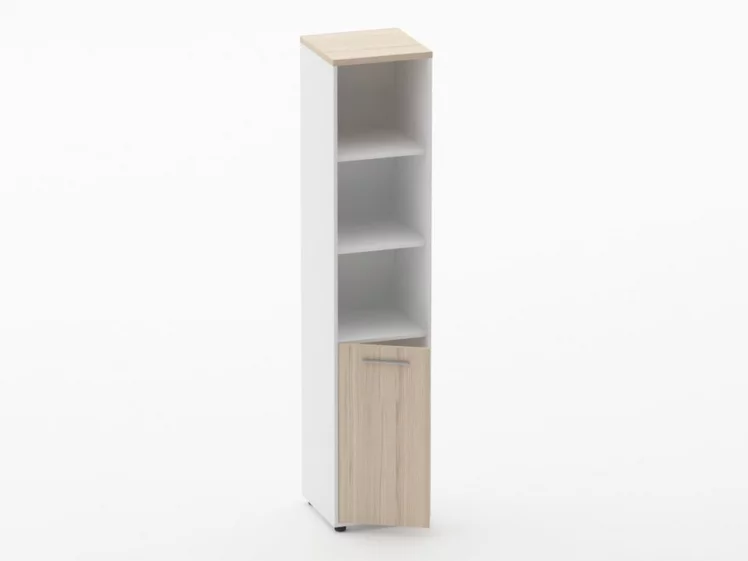 Шкаф 4 узкий верх открытый, низ закрытый Deka 10.19.11Л Туя/Белый_1