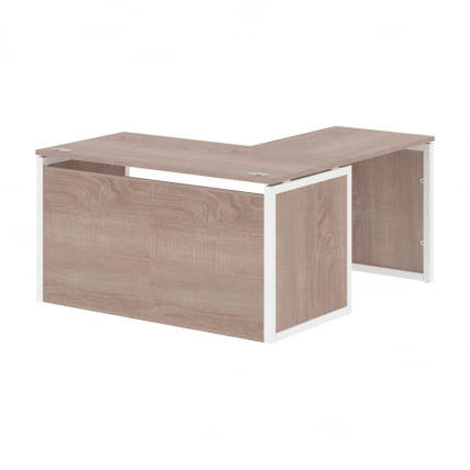 Стол письменный угловой левый XTEN-QP XQPCT 1415H L Дуб Сонома Белый_0