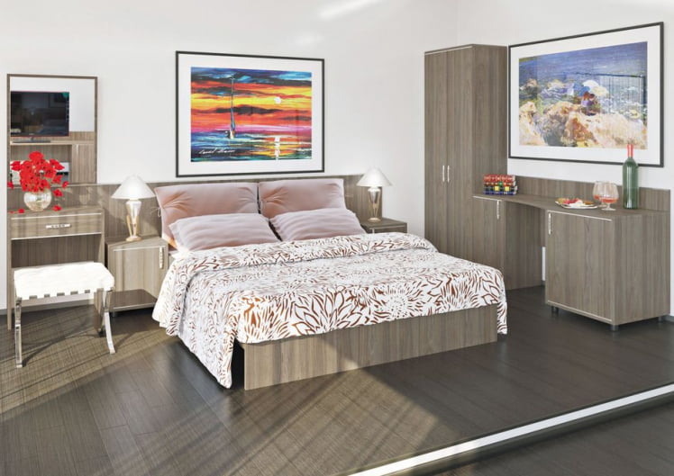 Изголовье (кровать 1250+тумба) LIGHT С-И-165 Вяз Благородный_1