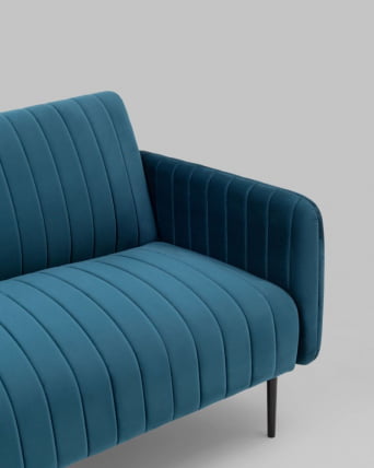 Диван прямой Дрезден велюр Синий_8