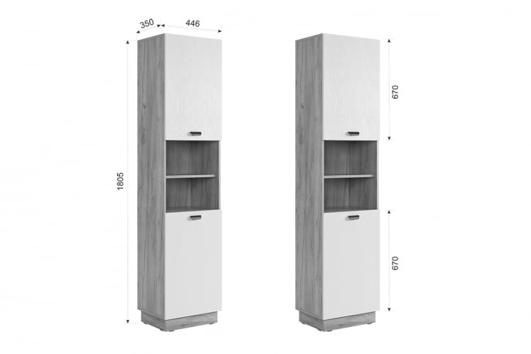 Гостиная Моди К2 MGM-K2МОДИ дуб крафт золотой/белое дерево_9