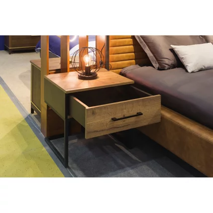 Тумба прикроватная Loft Дуб натур/Бетон_10