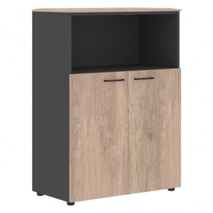 Шкаф с глухими малыми дверьми JAY JMC 85.3 Дуб Каньон Антрацит_0